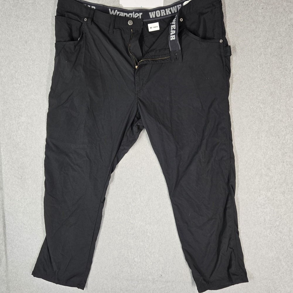 Wrangler Men Pants 44X30 Black Workwear Utility Cargo Straight 29" Inseam